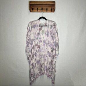 Nordstrom |‎ Kimono Women's Tie-Dye Sweater - Purple and Gray